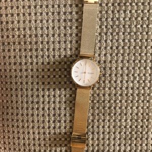 Skagen Mini Hald Gold-Tone Steel-Mesh Smartwatch